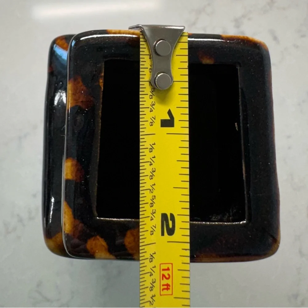 Vintage Amber and Brown Glass Vase